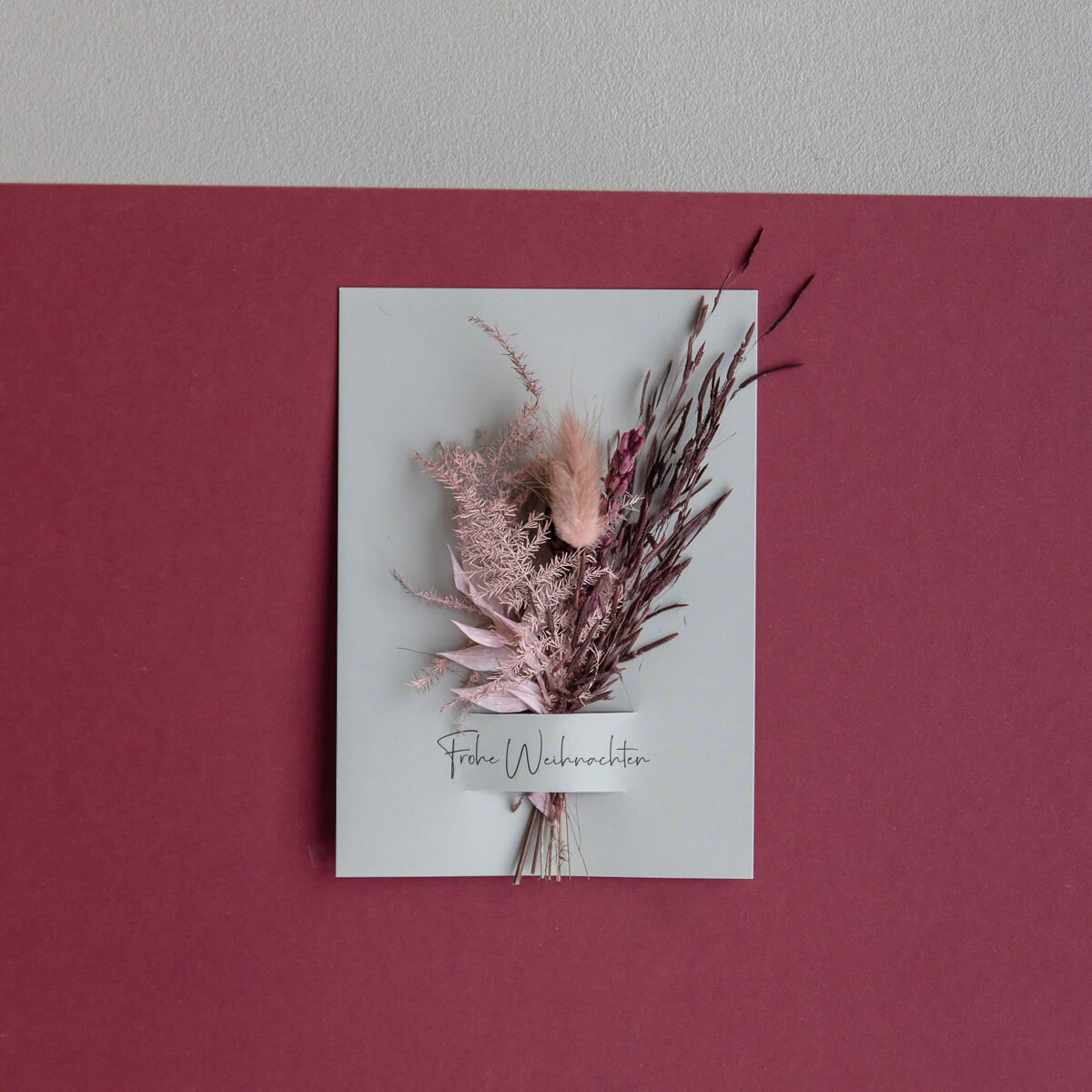 Christmas cards with dried flowers II