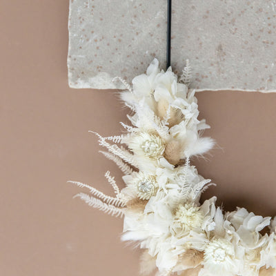 Trockenblumenkranz Oval | 30 cm | Naturtöne | Wandkranz - Lykke&You