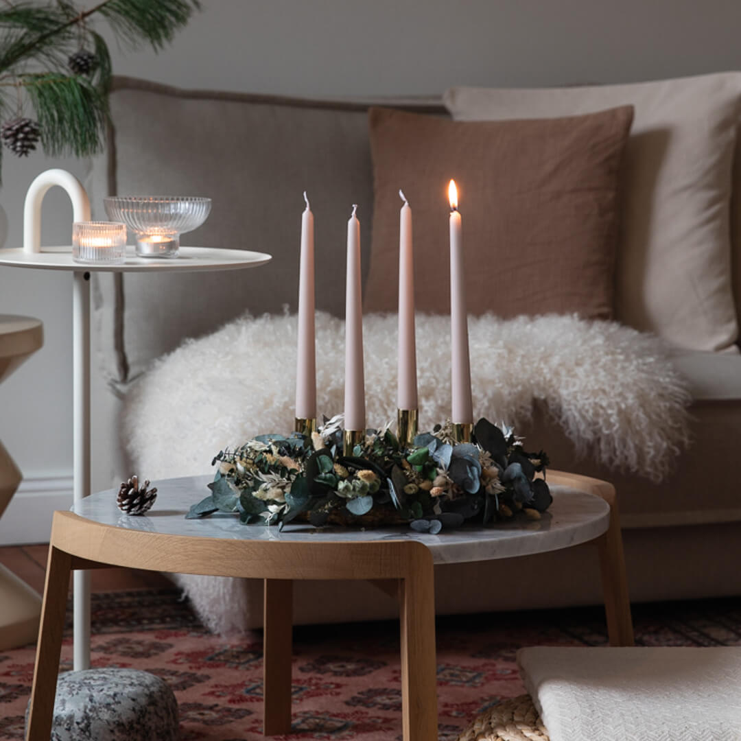 Adventskranz Trockenblumen "Eukalyptus Mix" - Lykke&You GmbH