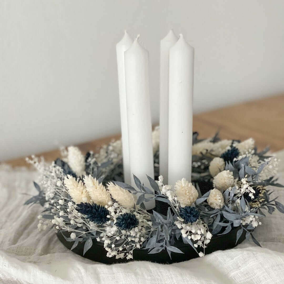 Adventskranz Trockenblumen klein in verschieden Varianten - DIY