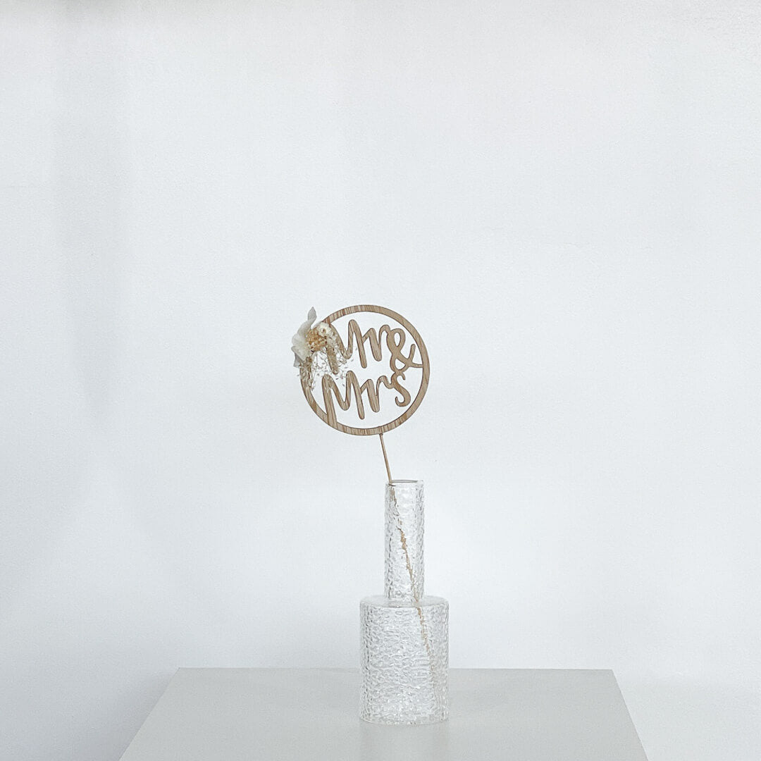 Caketopper Mr&Mrs aus Holz - Lykke&You GmbH