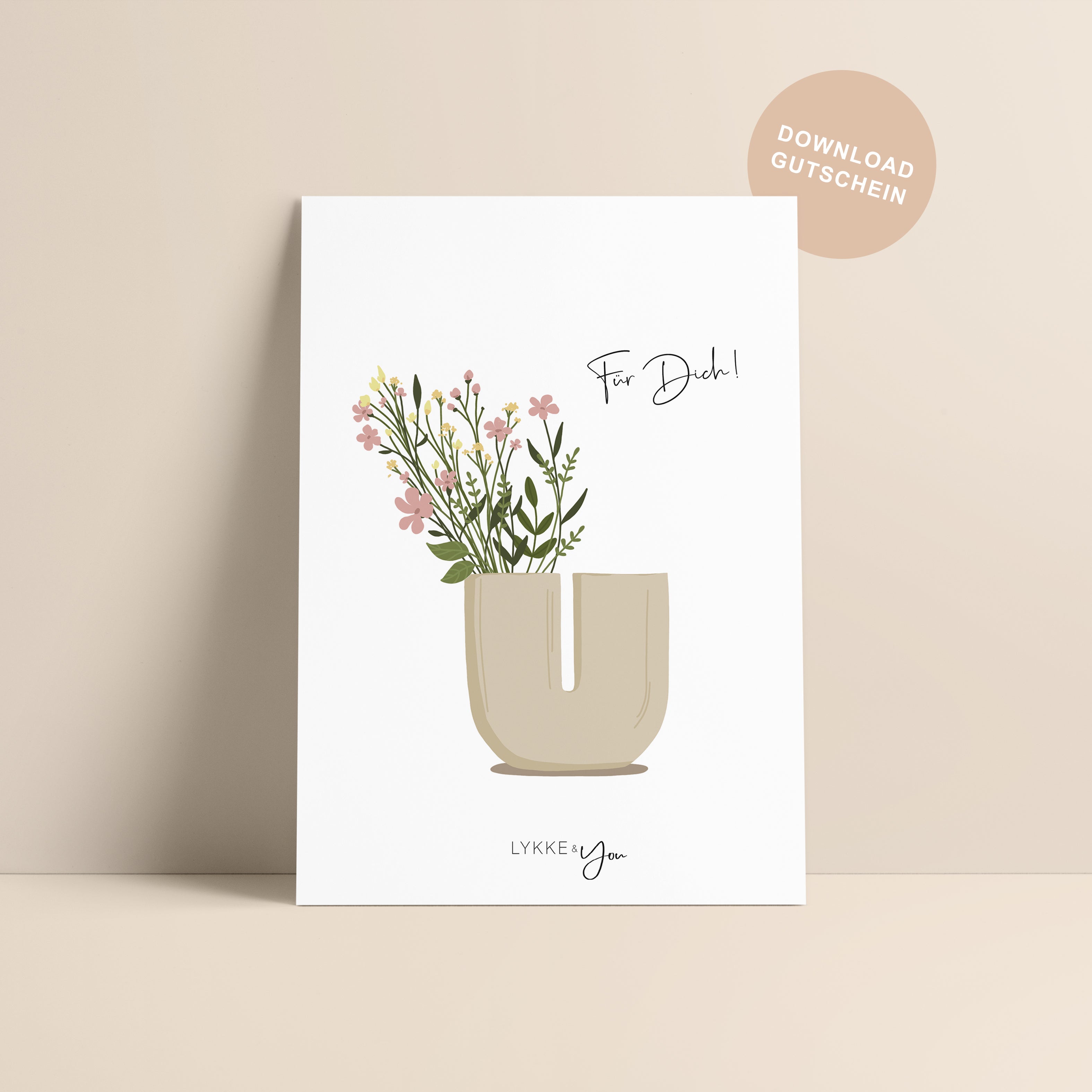 Muttertag Geschenkgutschein zum Download - Lykke&You GmbH