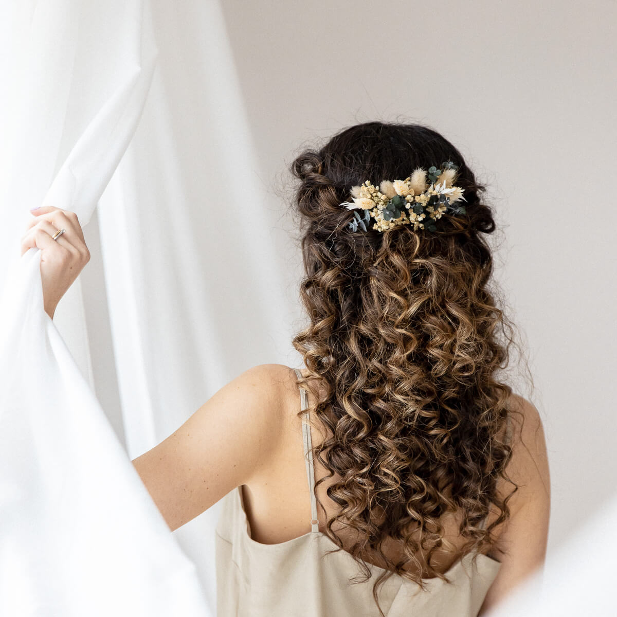 Haarkamm Eukalyptus Bohemian beige | Outlet - Lykke&You GmbH