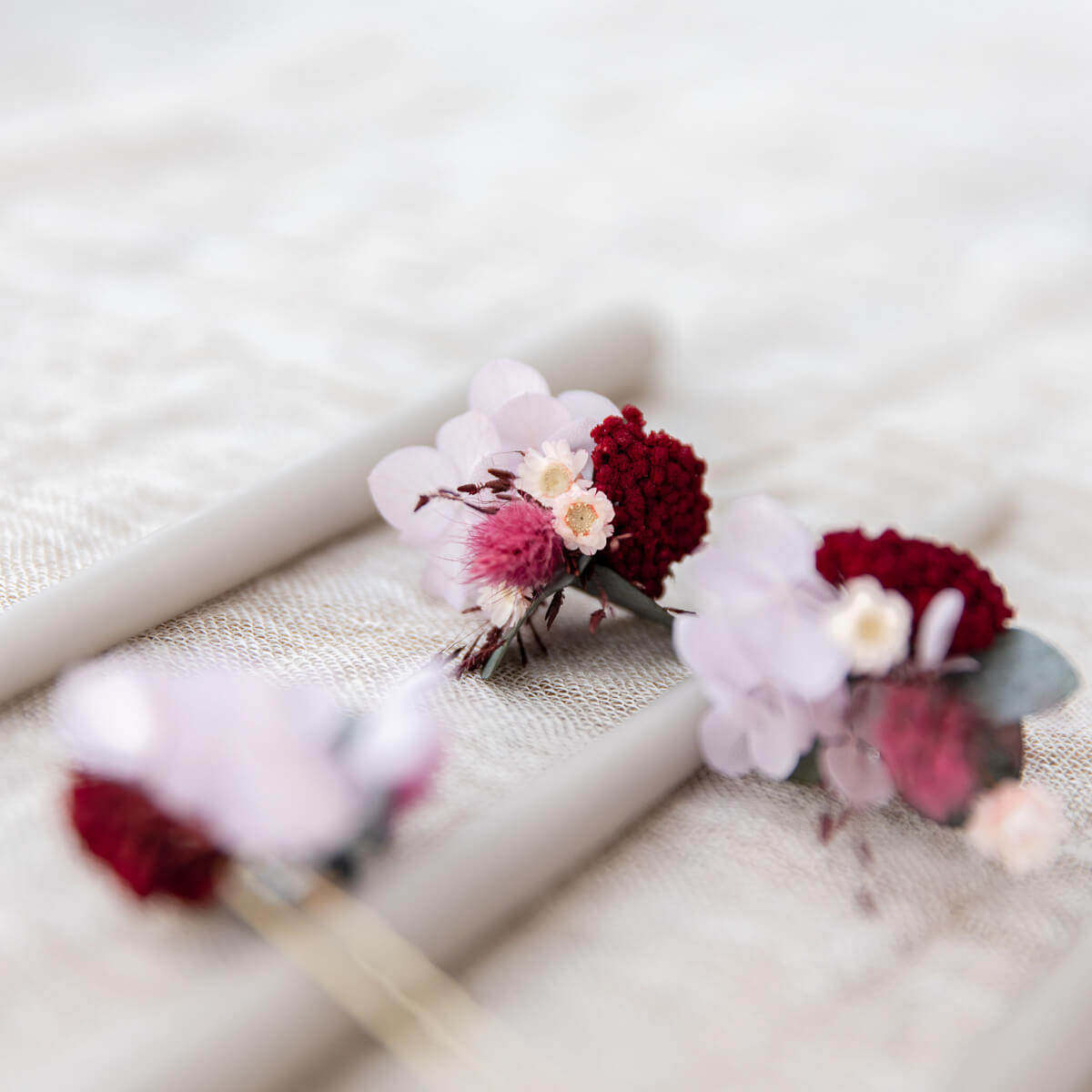 Haarnadel Trockenblumen Berry - Lykke&You GmbH