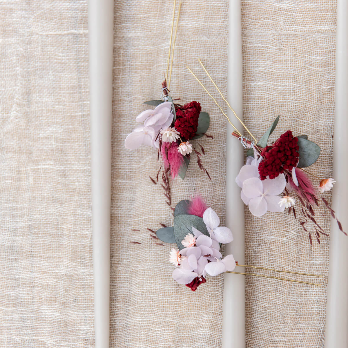 Haarnadel Trockenblumen Berry - Lykke&You GmbH