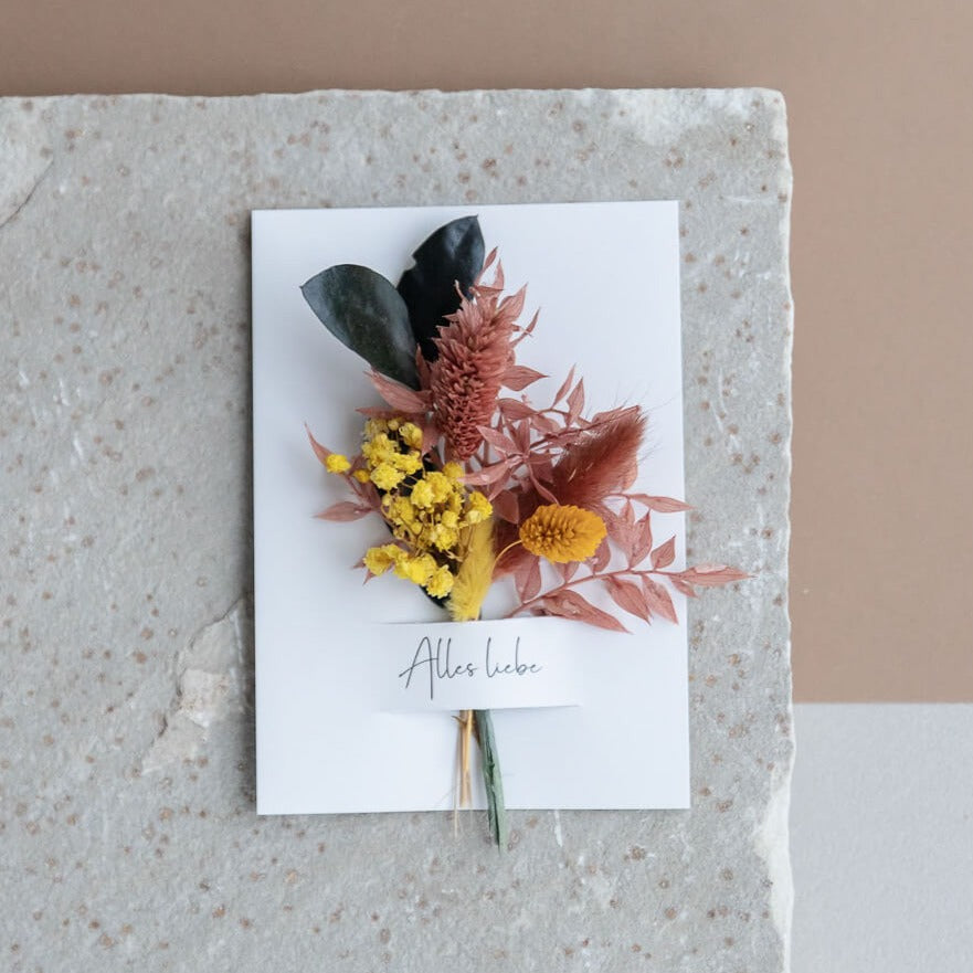 Karte Trockenblumen "Alles Liebe" - Lykke&You GmbH