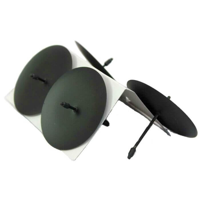 Kerzenhalter Adventskranz mit Dorn 9 cm Kerzenhalter schwarz