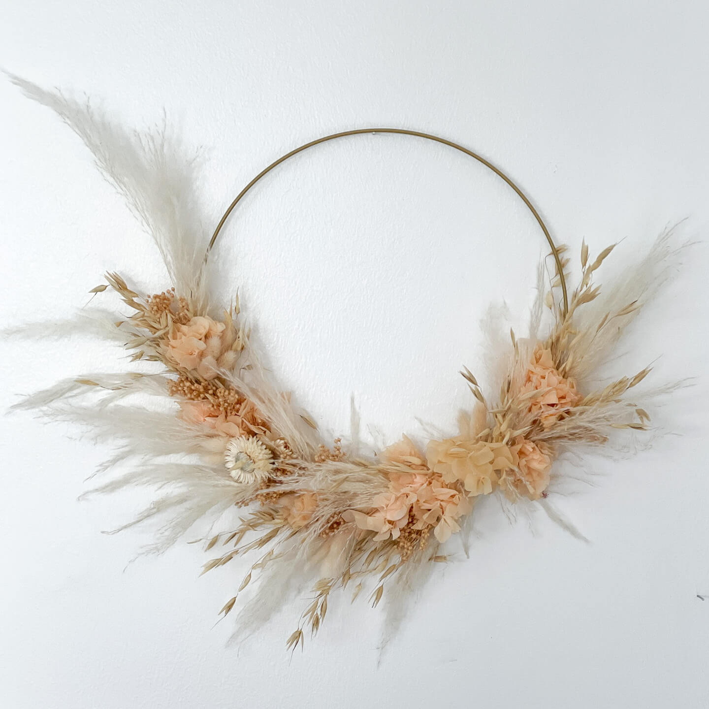 Trockenblumenkranz Pampasgras Peach 25 cm - Lykke&You