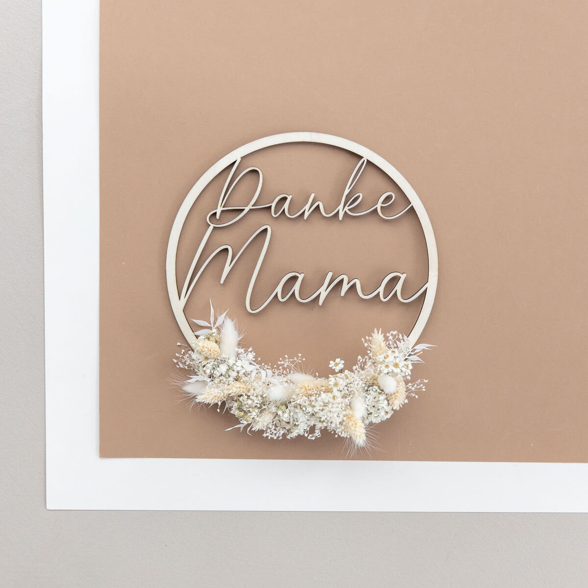 Geschenkidee Holzkranz "Danke Mama" - Lykke&You GmbH