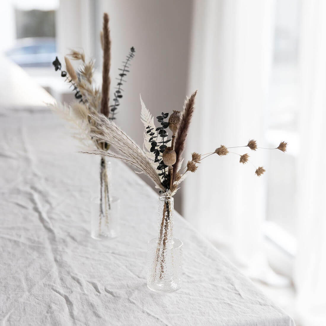 Trockenblumenstrauß Tischdeko Boho weiß - Lykke&You GmbH