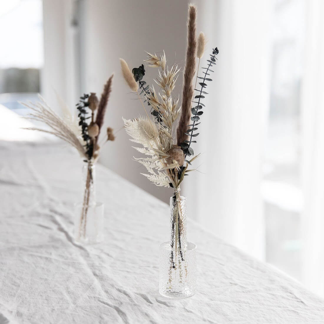 Trockenblumenstrauß Tischdeko Boho weiß - Lykke&You GmbH