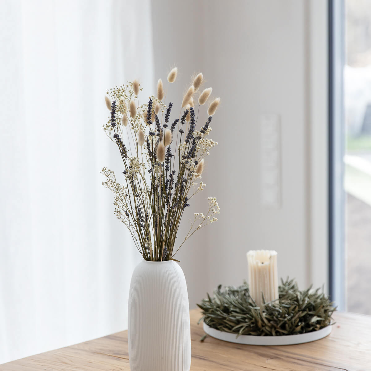 Lavendel Dreams: Trockenblumenstrauß in beige-lila - Lykke&You GmbH