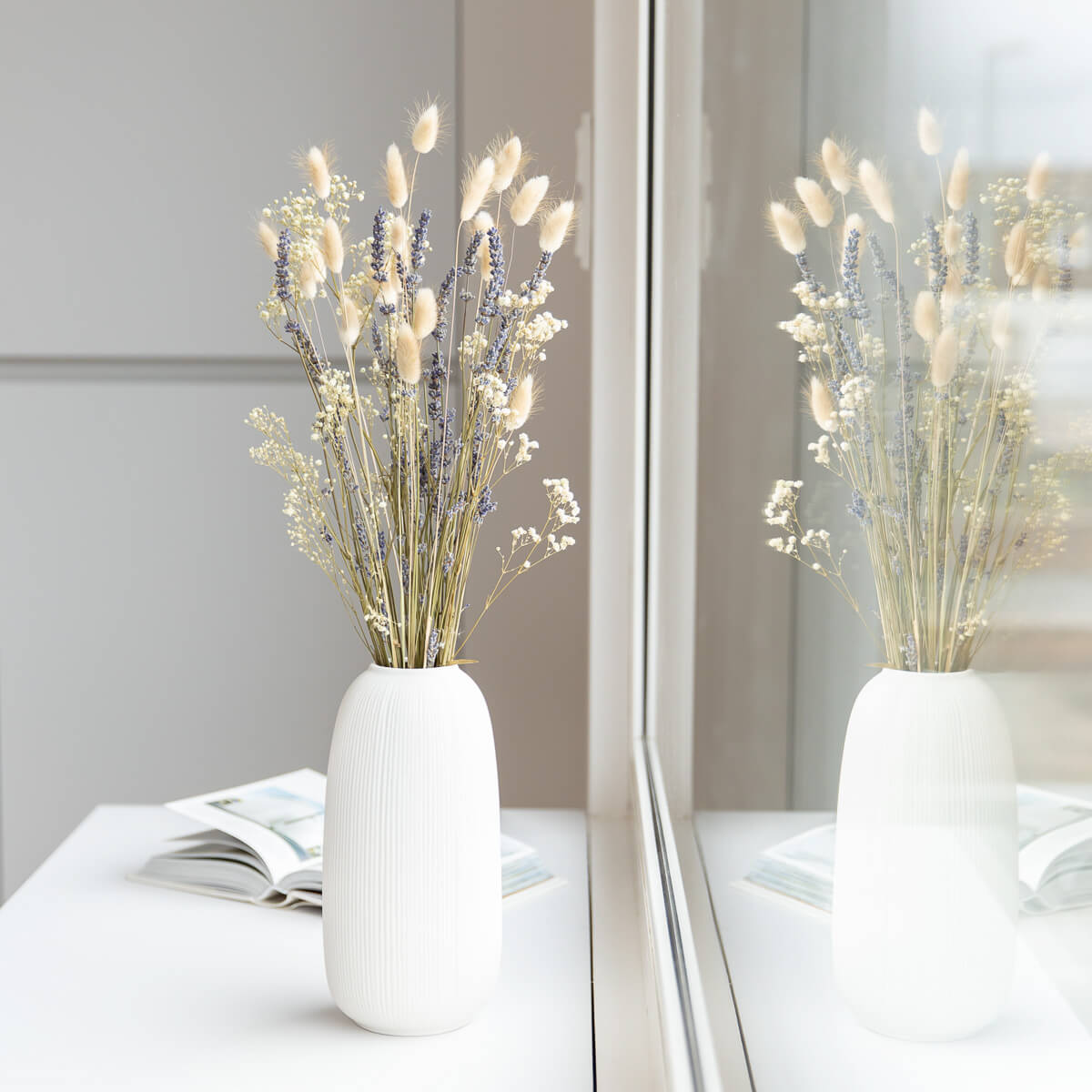 Lavendel Dreams: Trockenblumenstrauß in beige-lila - Lykke&You GmbH