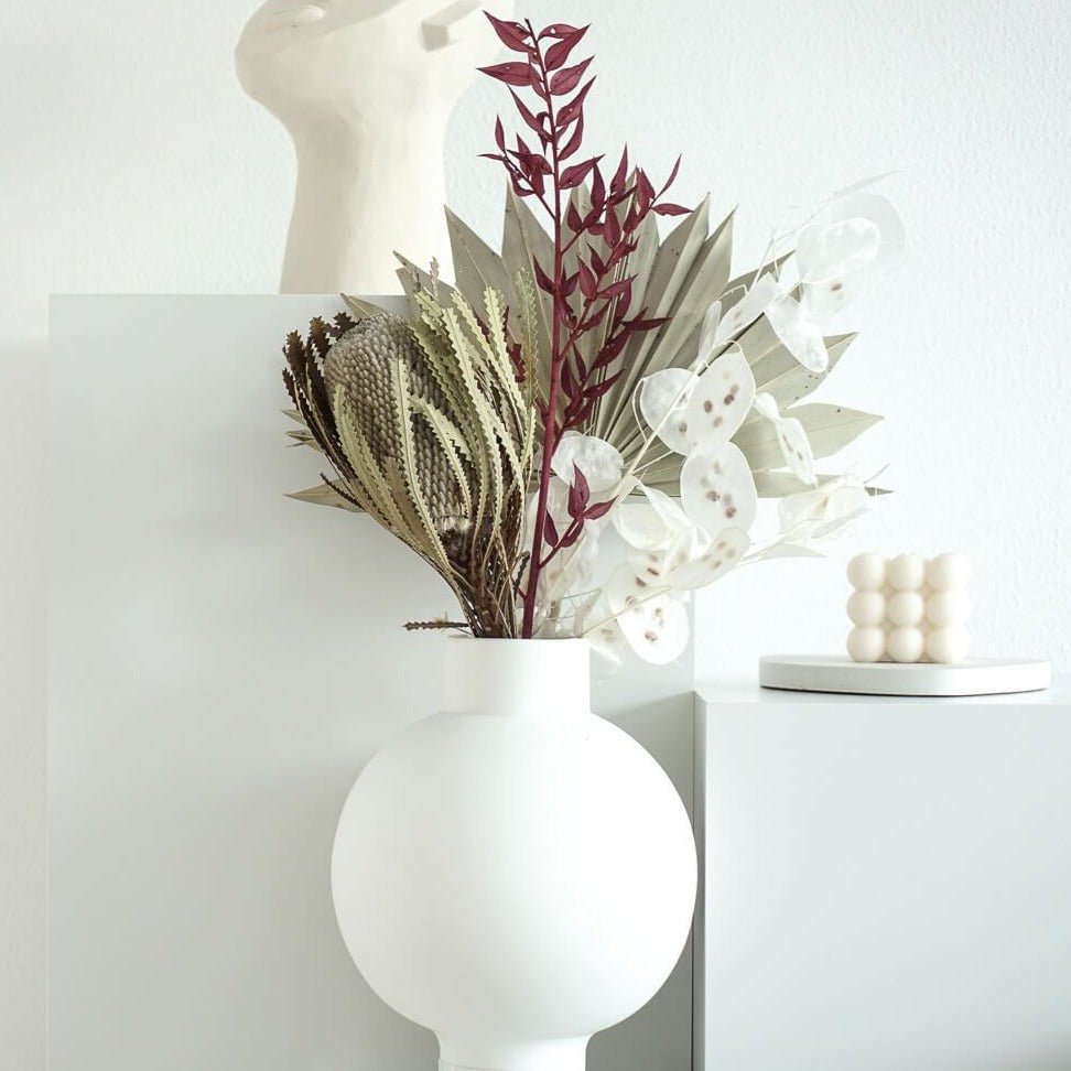 Trockenblumenstrauß Palmtastic I 30-40 cm I Palmblatt und Silberblatt