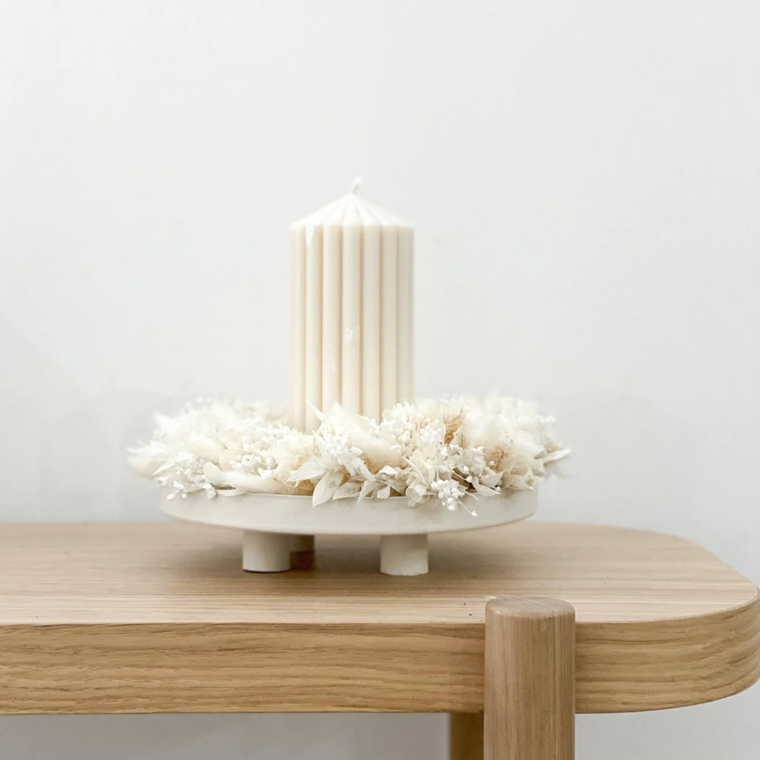 Kerzentablett aus Metall für Adventskranz I Trockenblumengesteck  | magnetisch - Lykke&You GmbH