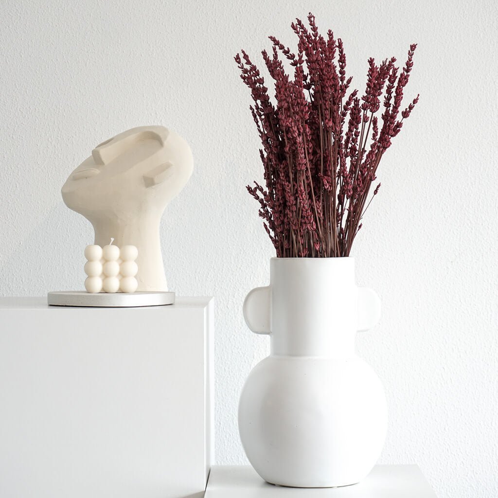 Trockenblume Lavendel I getrocknet I ca 40 cm I  Farbe: rot