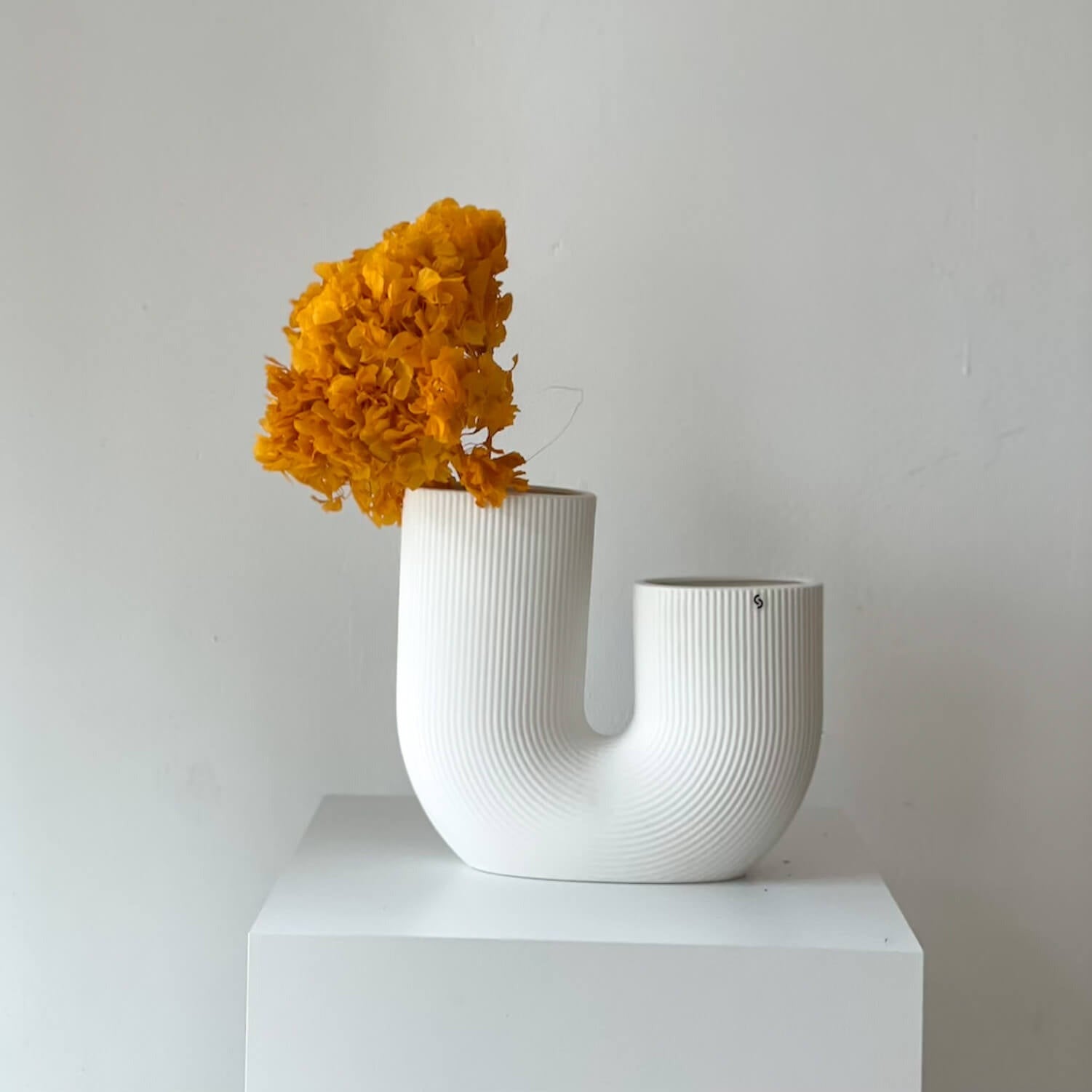 Hortensie | 40 cm | weiß & terracotta | B-Ware - Farbe: terracotta